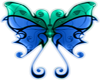 blue and green butterfly
